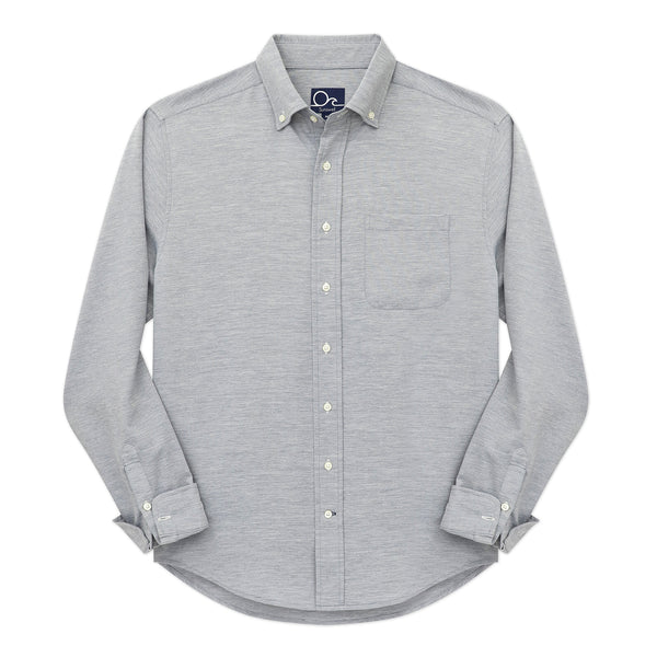 Oyster Chambray Shirt - Heather Grey Long Sleeve